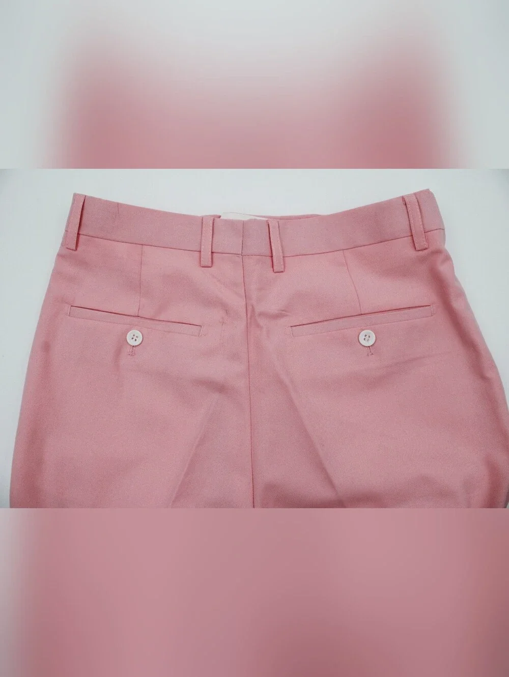 MOGU Pink Double Breasted 2-Piece Suit 30/29 Custom Cross Patches Prom Wedding